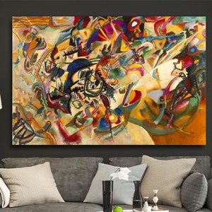 Wassily Kandinsky Composition VII Wall Art Print,Kandinsky Reproduction,Canvas Wall Print, Office Wall Art,Modern Wall Art,Kandinsky Poster