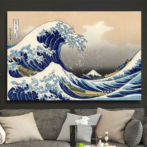 The Great Wave off Kanagawa Japanese Canvas Wall Art Unframed Print Various Sizes Katsushika Hokusai Decors Gift WallArt Kanagawa Canvas ART