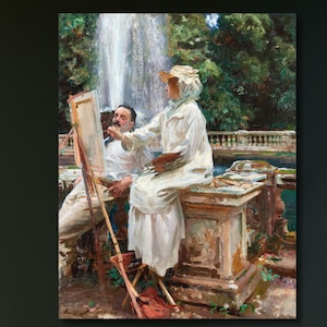 john singer sargent print John Singer Sargent The Fountain Villa Torlonia Frascati Italy Canvas Wall Art,Singer Poster Singer Sargent Print