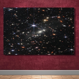 NASA Canvas Poster James Webb Space Telescope NASA images Webbs First Images NIRCam Image Space Canvas Art Deep Field Images Canvas Wall Art