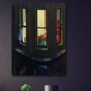Fenster Nacht von Edward Hopper Leinwand Wandkunst Edward Hopper Reproduktion Dekor Kunstdruck Edward Hopper Ausstellung Nacht Fenster Kunstwerk Kunst