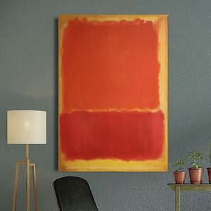 Mark Rothko Canvas Wall Art  Reproduction Blue Orange and Red Mark Rothko No 12 Mark Rothko Painting,Rothko Museum Exhibition Rothko Canvas