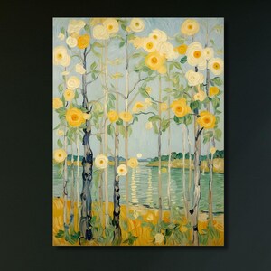 Gustav Klimt Canvas art,Gustav Klimt Poster Klimt Exhibition Poster, Gustav Klimt Painting, Flower Garden, Flower Market,Klimt Museum Poster