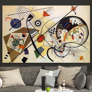 Wassily Kandinsky Composition Canvas Wall Art Print,Kandinsky Reproduction,Canvas Office Wall Art,Modern Wall Art,Kandinsky Poster