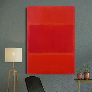 Mark Rothko Leinwand Wandkunst Rothko Rot und Orange 1955 Reproduktion Rothko Druck Rothko Gemälde Museum Ausstellung Mark Rothko Poster&Panel