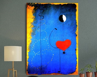 Dancer, 1925 by Joan Miro Exhibition Poster,Dancer Canvas  Wall Print,Joan Miro Poster,Joan Miro Print, Surrealism art,Dancer 1925 CANVAS