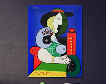 パブロ・ピカソ作「夢」キャンバス壁アート 肘掛け椅子で眠る女性 夢