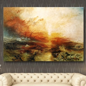 Joseph Mallord William Turner Slave Ship (1840) Canvas Wall Art Modern Framed Canvas Wall Art Modern Canvas J. M. William Turner gift