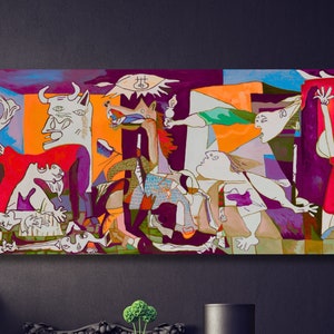 Guernica di Pablo Picasso Stampa artistica su tela, Pablo Picasso Tela Cubismo Arte, Stampa su tela, Pablo Picasso Opera d'arte, Guernica Tela Poster