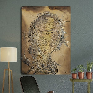 Salvador Dali Exhibition Poster,Salvador Dali Canvas Print Art Salvador Dali Raphaelesque Head Exploding Canvas Wall Pop Art Salvador Dali