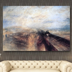 J. M. William Turner Rain Steam and Speed The Great Western Railway (1844) Canvas Wall Art Modern Framed Canvas Wall Art Modern Canvas gift