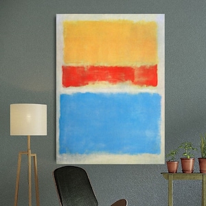 Mark Rothko Canvas Wall Art Untitled (Yellow, Red and Blue) Rothko Reproduction Print,Mark Rothko Painting,Rothko Museum Exhibition,Rothko