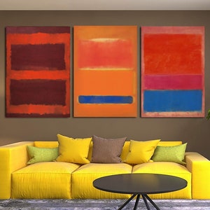 3er Set Mark Rothko Leinwand Wandkunst Rothko Druck Moderne Wandkunst Rothko Wandkunst Mark Rothko Druck Mark Rothko Gemälde Rothko Museum