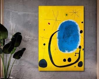 The gold of the azure by Joan Miro Exhibition Poster Miro Canvas  Wall Print,Joan Miro Poster,Joan Miro Print, Surrealism art, CANVAS
