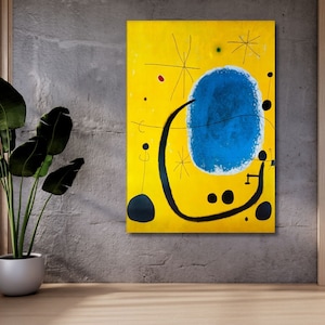 The gold of the azure by Joan Miro Exhibition Poster Miro Canvas  Wall Print,Joan Miro Poster,Joan Miro Print, Surrealism art, CANVAS