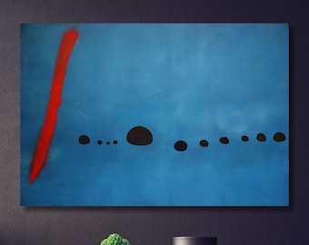Joan Miro Blue II Canvas Wall Art, Joan Miro Bleu II Wall Art, Joan Miro Canvas, Bleu Wall Decor, Vintage Canvas, Joan Miro Popular Canvas