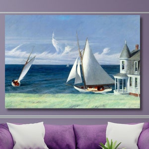Edward HopperRooms by the Sea (1951) Leinwand Wandkunst Edward Hopper Druck, Edward Hopper Wandkunst, Edward Hopper Ausstellungsdruck Arbeit Kunst