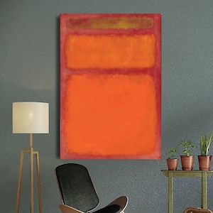 Mark Rothko Reproduction Orange Red Yellow Mark Rothko Painting,Rothko Museum Exhibition Rothko Canvas Poster&Panel /54
