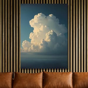 Cloud Canvas Wall Art Large Cloudy Sky Painting Rain Cloud Painting White Cloud Abstract Painting Blue Sky Painting Large Cloud Canvas Art
