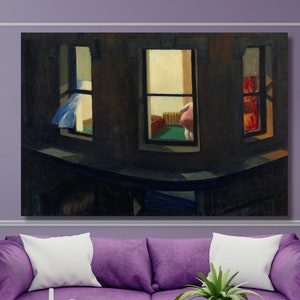 Fenster Nacht von Edward Hopper Leinwand Wandkunst Edward Hopper Reproduktion Dekor Kunstdruck Edward Hopper Ausstellung Nacht Fenster Kunstwerk Kunst