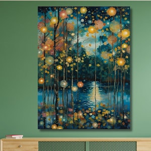 Gustav Klimt Canvas art,Gustav Klimt Poster Klimt Exhibition Poster, Gustav Klimt Painting, Flower Garden, Flower Market,Klimt Museum Poster