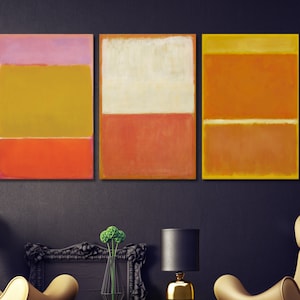 Set of 3 Mark Rothko Reproduction Canvas Wall Art Print,Modern Wall Art,Rothko Wall Art,Mark Rothko Print,Mark Rothko Painting,Rothko Museum