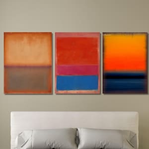 Set of 3 Mark Rothko Reproduction Canvas Wall Art Rothko Museum Art Print,Modern Wall Art,Rothko Wall Art,Rothko Print,Mark Rothko Painting