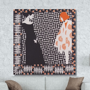 Koloman Moser Canvas Wall Art Vorfrühling Reproduction Canvas Art, Nouveau Women Painting, Vintage Flower Print, Women Poster, Gift for Home