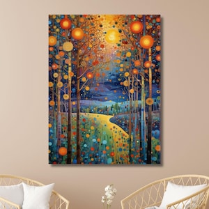 Gustav Klimt Canvas art,Gustav Klimt Poster Klimt Exhibition Poster, Gustav Klimt Painting, Flower Garden, Flower Market,Klimt Museum Poster