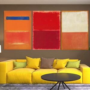 3er Set Mark Rothko Leinwand Wandkunst Rothko Druck Moderne Wandkunst Rothko Wandkunst Mark Rothko Druck Mark Rothko Gemälde Rothko Museum