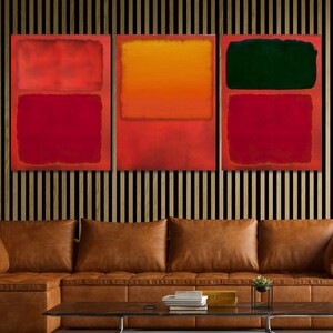 Set of 3 Mark Rothko Reproduction Canvas Wall Art Rothko Museum Art Print,Modern Wall Art,Rothko Wall Art,Rothko Print,Mark Rothko Painting