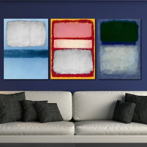 Set of 3 Mark Rothko Reproduction Canvas Wall Art Rothko Museum Art Print,Modern Wall Art,Rothko Wall Art,Rothko Print,Mark Rothko Painting