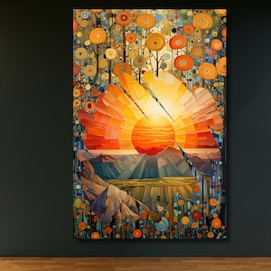Gustav Klimt Canvas art,Gustav Klimt Poster Klimt Exhibition Poster, Gustav Klimt Painting, Flower Garden, Flower Market,Klimt Museum Poster