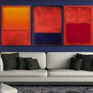 Set of 3 Mark Rothko Reproduction Canvas Wall Art Rothko Museum Art Print,Modern Wall Art,Rothko Wall Art,Rothko Print,Mark Rothko Painting