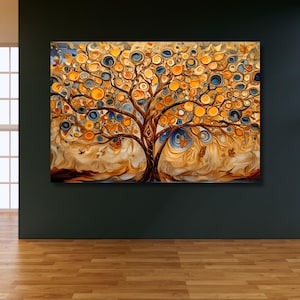 Gustav Klimt Albero della vita, tela artistica, pronta da appendere