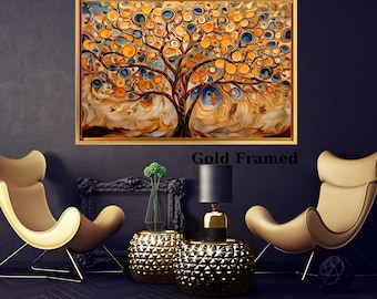 Tree of life Gustav Klimt Canvas Wall Art,Tree of life Framed Wall Art,Tree of life Poster, Extra Large Wall Art Tree of life Ready to Hang