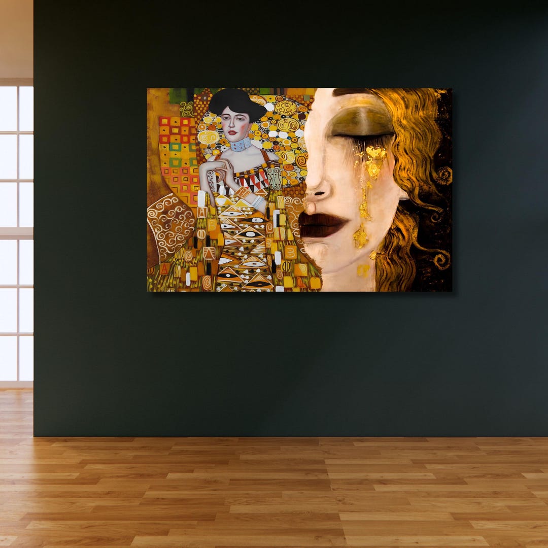Gustav Klimt Adele Bloch-bauer Portrait Canvas Print, Gold Woman Wall ...
