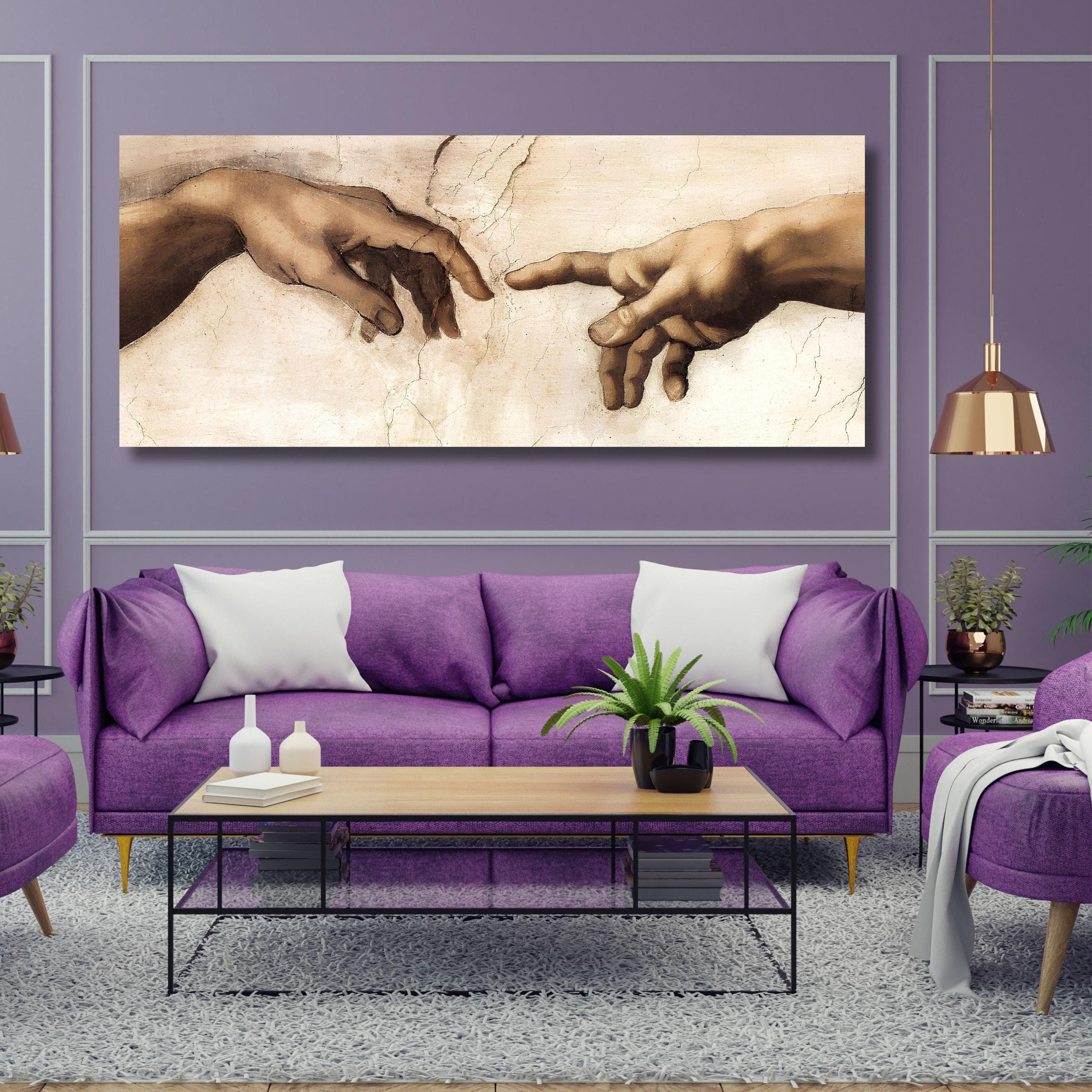 Extra Large Canvas Wall Art the Creation of Adam by Michelangelo