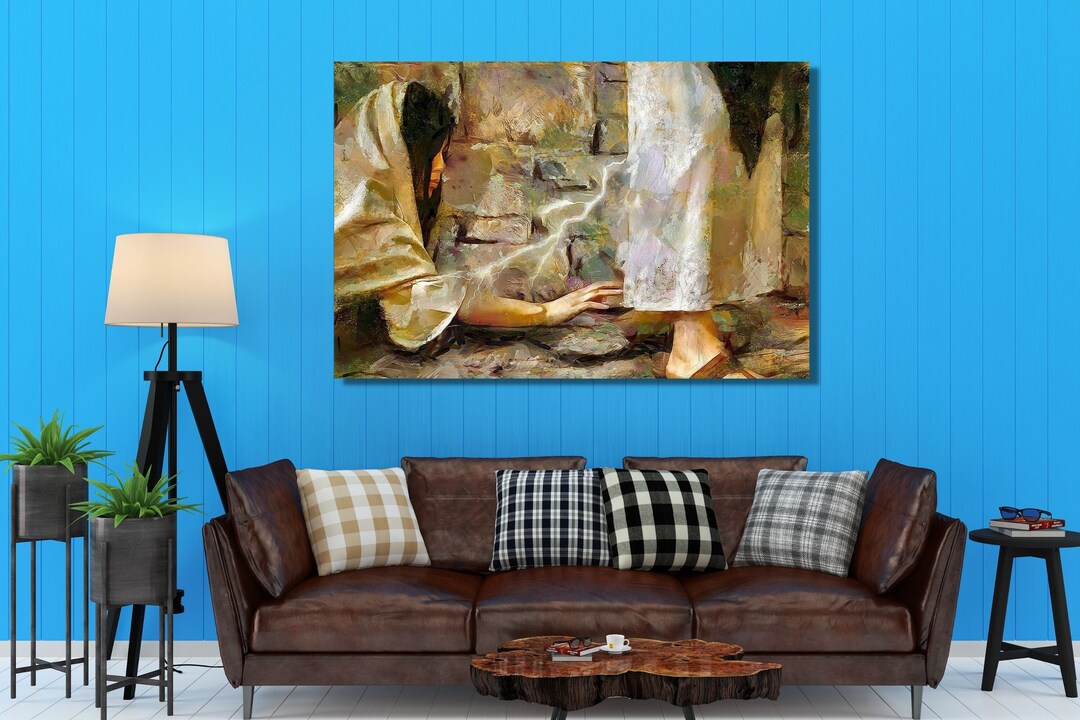 Touching the Hem of Jesuss Garment A Woman Healed by Jesus Wall Art