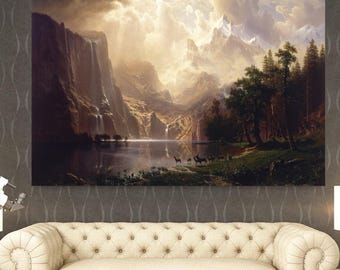 Bierstadt Sierra Nevada Canvas Print, California Landscape Art
