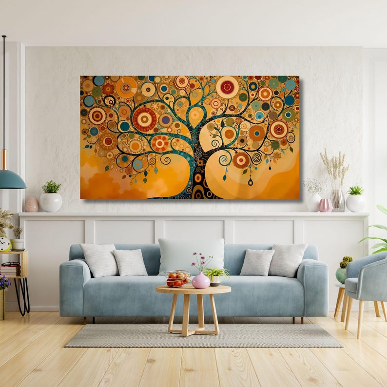 Tree of Life Gustav Klimt Canvas Wall Art,tree of Life Framed Wall Art ...