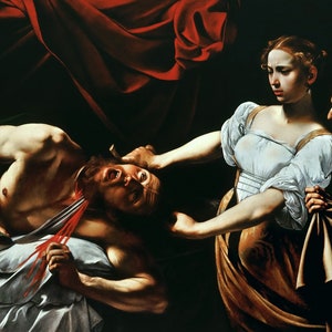Caravaggio Canvas Wall Art Judith Beheading Holofernes Reproduction Decor Vintage Gorgon Exhibition Poster Exhibition Artwork Art poster