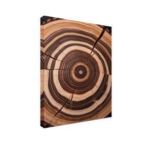 Baumring Leinwand Wandkunst Natürliche Holz Textur Druck Rustikal Wohnkultur Botanische Baumstumpf Ringe Kunstwerk für Wohnzimmer oder Büro Wandkunst