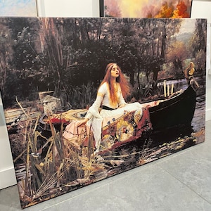 The Lady Of Shalott Canvas Wall Art John William Waterhouse Reproduction Wall art Canvas Print Magritte art Home Decor Waterhouse Gallery