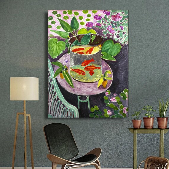 Henri Matisse Goldfish Painting Fish Still Life Printable Canvas