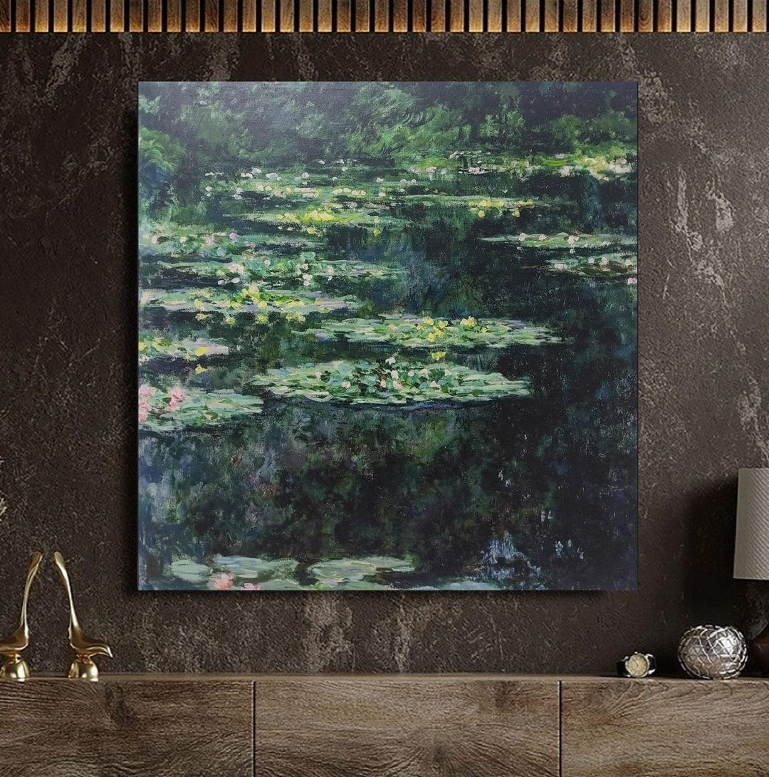 Claude Monet Canvas Wall Art Water Lilies (1904) Print Claude Monet ...