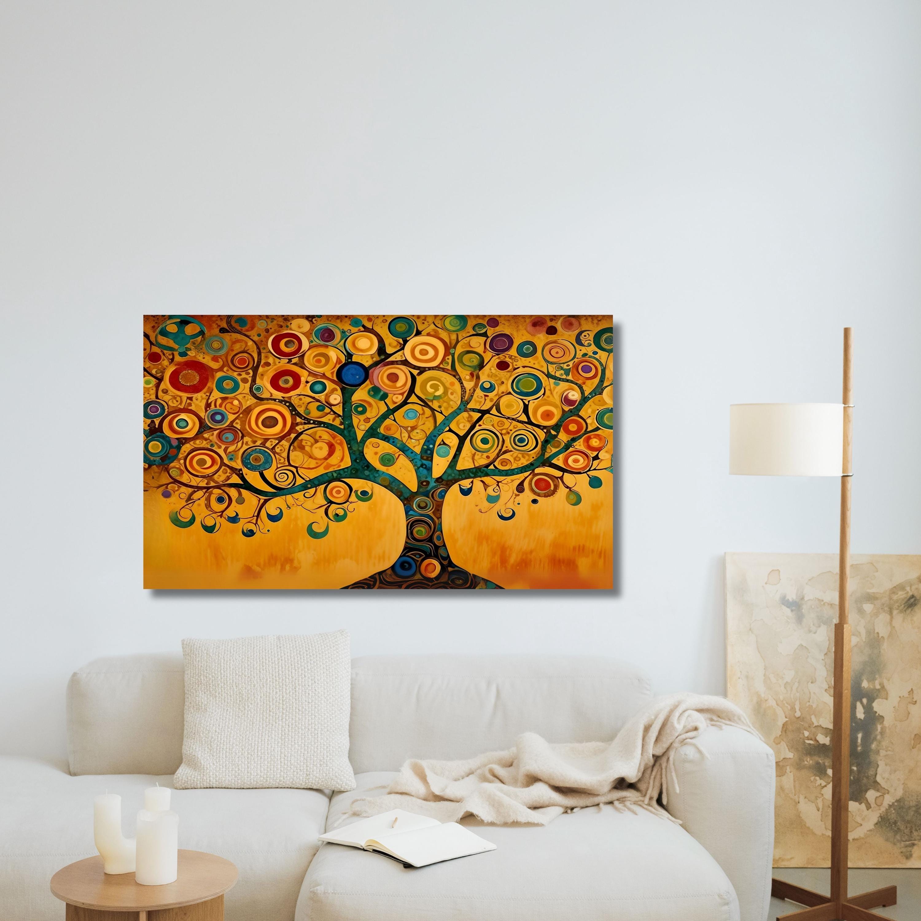 Tree of Life Gustav Klimt Style Canvas Wall Art,tree of Life Framed ...