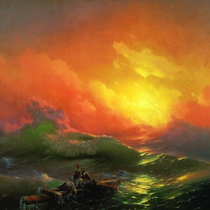 The Ninth Wave 1850 Ivan Aivazovsky Canvas Wall Art Ivan Aivazovsky Reproduction Decor Art Print  Ivan Aivazovsky Exhibition Artwork art