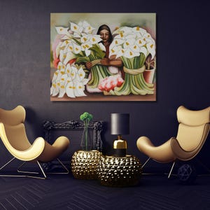 Diego Rivera Home Decor The Flower carrier Canvas Wall Art Poster Office Wall Decor Wall Art DIEGO RIVERA Flower Carrier Canvas Wall Art