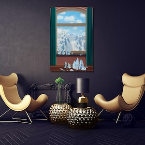 Rene Magritte Canvas Wall Art The World of Images by Rene Reproduction Wall art Rene Magritte Gift Decor Surrealism Canvas Print Rene CANVAS